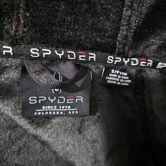NWT Spyder Black Zip Jacket Hood, Water & Wind Resistent Termoweb Thumb Hole S/P - Picture 9 of 16